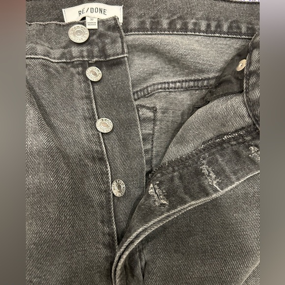 RE/DONE 90s High Rise Loose Jeans Button fly- Black - Picture 9 of 9